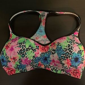 Gorgeous print VS Pink Push-Up Sports Bra